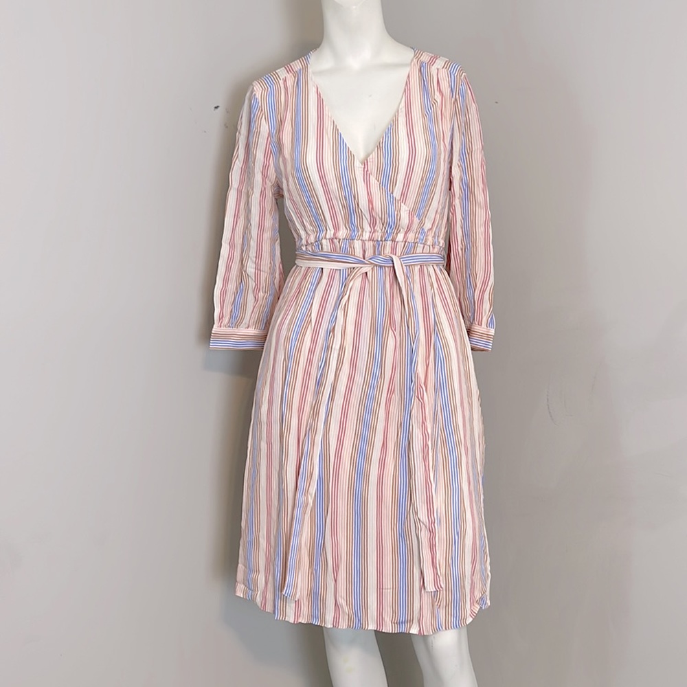 Gap maternity striped three-quarter sleeve dress